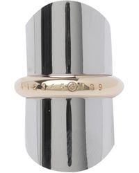 MM6 by Maison Margiela - Two-Tone Number Logo Ring - Lyst