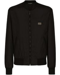 Dolce & Gabbana - Nylon Jacket With Logo Plaque - Lyst
