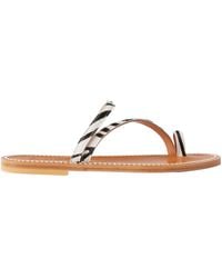 K. Jacques - Actium Zebra-Print Calf Hair Sandals - Lyst