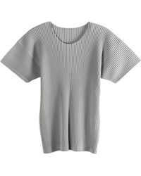 Homme Plissé Issey Miyake - Homme Plissé Issey Miyake Basic Pleated T-Shirt - Lyst