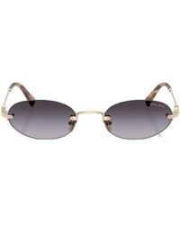 Miu Miu - Eyewear Oval Frame Sunglasses - Lyst