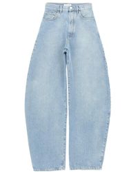 Alaïa - Alaïa High Waist Round Leg Jeans - Lyst