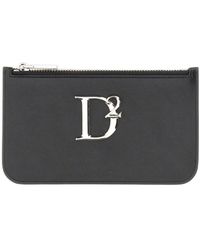 DSquared² - Logo Plaque Zipped Wallet - Lyst