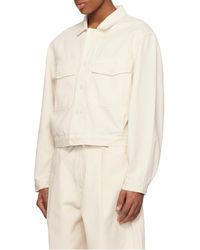 Lemaire - Buttoned Cropped Denim Jacket - Lyst
