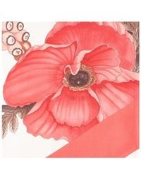 Ferragamo - Ferragamo Floral Printed Scarf - Lyst
