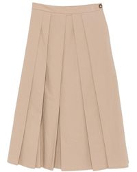 Emporio Armani - Pleated Midi Skirt - Lyst