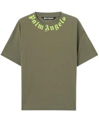 Palm Angels - Logo-Neckline T-Shirt - Lyst