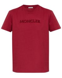 Moncler - Embroidered Tonal Logo T-Shirt - Lyst