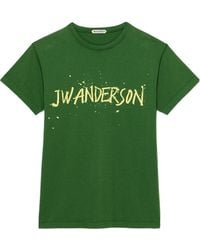 JW Anderson - Jw Anderson Logo Printed Crewneck T-Shirt - Lyst