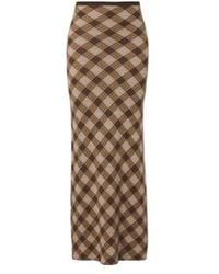 AYA MUSE - Kae Plaid Midi Skirt - Lyst