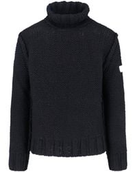MM6 by Maison Margiela - Turtleneck Chunky Knitted Jumper - Lyst