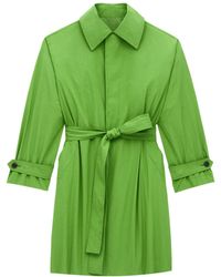 Saint Laurent - Belted Long-Sleeved Car Coat - Lyst