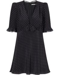 Alessandra Rich - Silk-Satin Mini Dress - Lyst