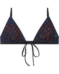 CASABLANCA - Monogram Tie Bikini Top - Lyst