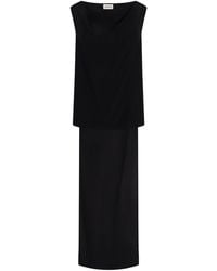 P.A.R.O.S.H. - Drape Detailed Sleeveless Dress - Lyst