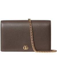 Gucci - Bi-Color Gg Marmont Wallet On Chain - Lyst