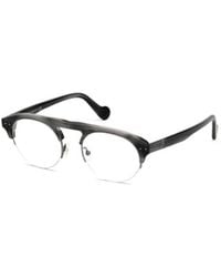 Moncler - Eyewear Round Frame Glasses - Lyst
