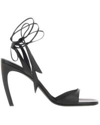 The Attico - Ora Tie-Fastening Heeled Sandal - Lyst