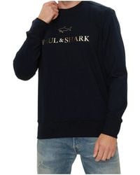 Paul & Shark - Logo-Print Crew-Neck Sweater - Lyst