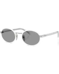 Prada - Eyewear Oval Frame Sunglasses - Lyst