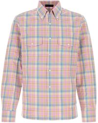 Prada - Long-Sleeved Checked Shirt - Lyst