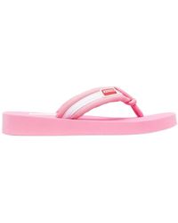 KENZO - Logo-Patch Striped Slip-On Flip Flops - Lyst