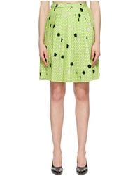 MM6 by Maison Margiela - Floral-Print Pleated Skirt - Lyst