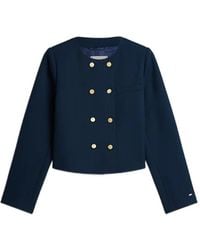 Tommy Hilfiger - Button Round-Neck Jacket - Lyst