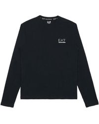 EA7 - Logo T-Shirt With Round Neck - Lyst