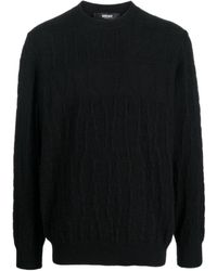 Versace - Cable-Knitted Crewneck Jumper - Lyst