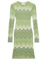 MC2 Saint Barth - Zigzag-Knit Long-Sleeve Dress - Lyst