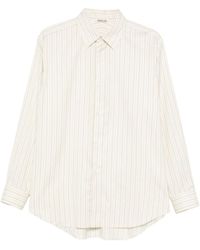 AURALEE - Striped Embroidered Shirt - Lyst