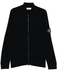 Stone Island - 5100006 Ribbed Zip-Up Cardigan - Lyst
