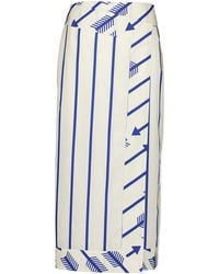 Johanna Ortiz - Mar De Cortes Striped Midi Skirt - Lyst
