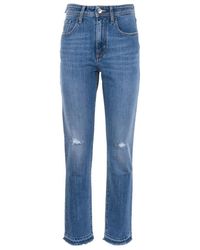 Jacob Cohen - Distressed Slim-Fit Jeans - Lyst