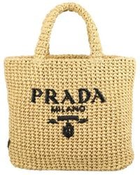 Prada - Small Crochet Logo Handbag - Lyst