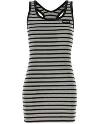 Miu Miu - Striped Sleeveless Dress - Lyst