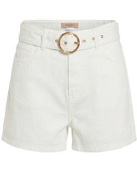 Twinset - Belted Denim Shorts - Lyst