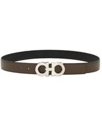 Ferragamo - Ferragamo Gancini Reversible Buckle Belt - Lyst