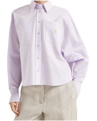 Brunello Cucinelli - Logo Embroidered Oxford Shirt - Lyst