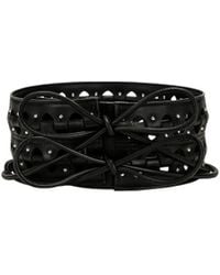 Alaïa - Alaïa Bow-Embellished Cut Out Belt - Lyst