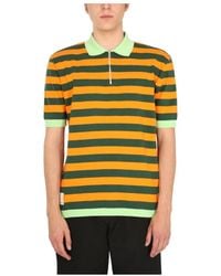 Sunnei - Stripped Knitted Polo Shirt - Lyst