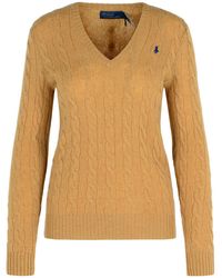 Polo Ralph Lauren - Cable-Knit V-Neck Sweater - Lyst