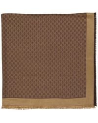 Gucci - Gg Fringed Shawl - Lyst