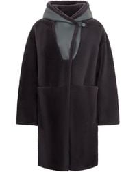 Peserico - Hooded Long Coat - Lyst