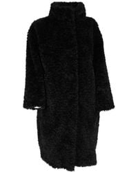 Herno - Shearling-Effect Textured Coat - Lyst
