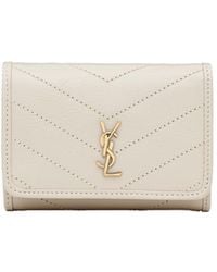 Saint Laurent - Trifold Wallet - Lyst