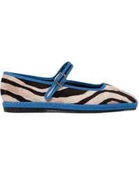 SCAROSSO - Petra Animal-Print Velvet Slippers - Lyst
