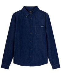 A.P.C. - New Greg Button-Down Shirt - Lyst