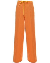 Aspesi - Wide-Leg Pants With Drawstring Waist - Lyst